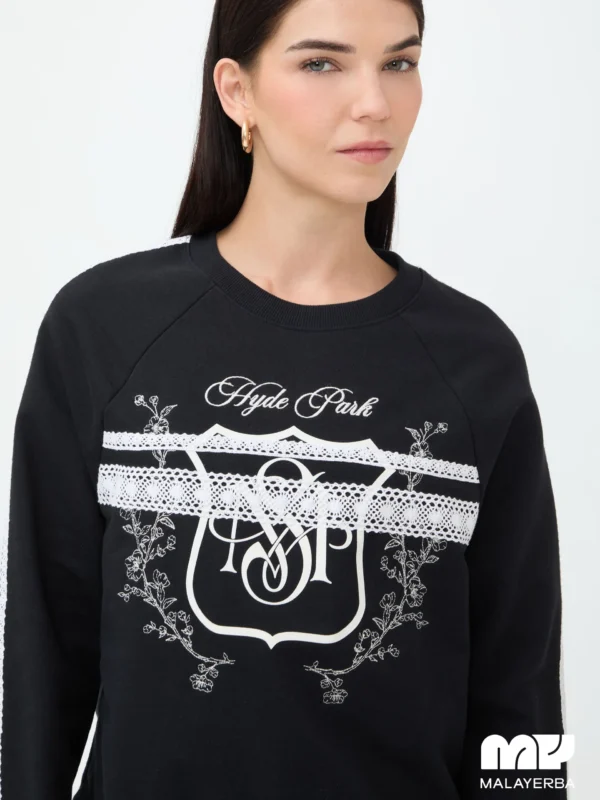 Sudadera con Franja Negra