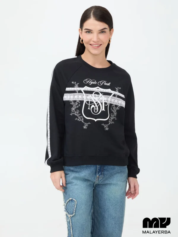 Sudadera con Franja Negra