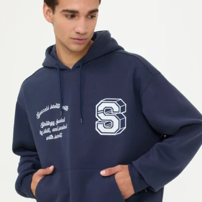 206251151110571-3 Sudadera Estampada Azul Marino