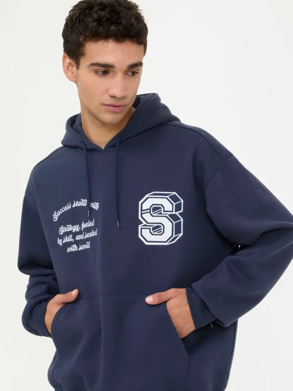 206251151110571-3 Sudadera Estampada Azul Marino