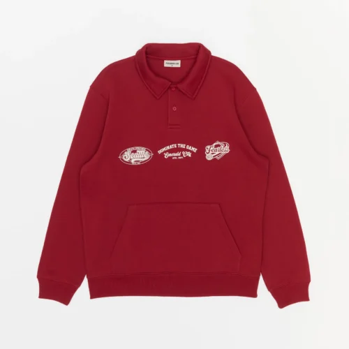 206251151110574-6 Sudadera Rugby Estampado Wild State Roja