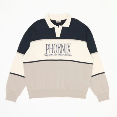 206251151110580-6 Sudadera Rugby Bloque y Bordado Phoenix Gris