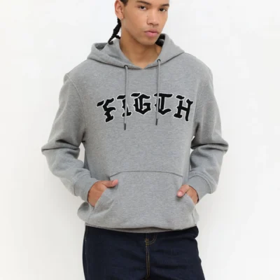 207251051110670-4 Sudadera Parches Chenille Gris